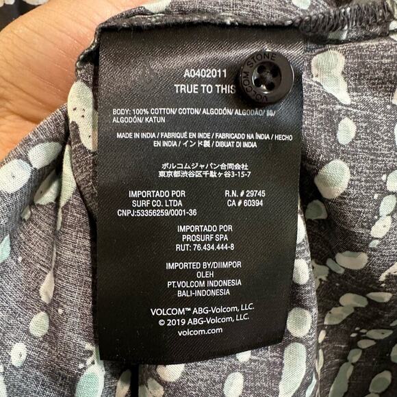 NEW Volcom Tremble Printed Regular Fit Woven Button-Down Shirt, Sz Small (DD) - Picture 7 of 9